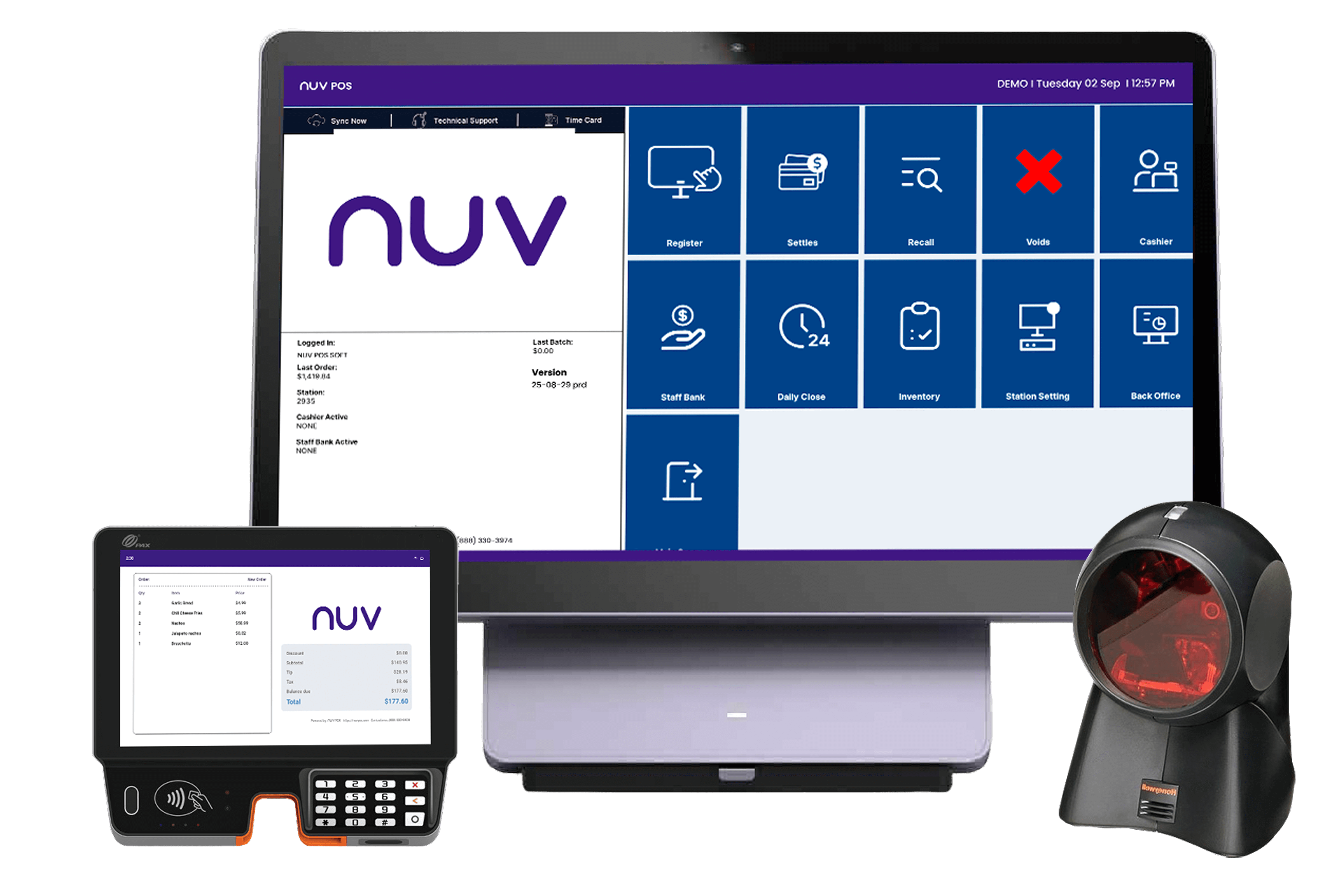 Screen and card reader
